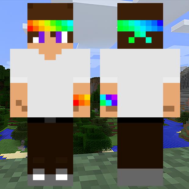 MinecraftSkinHub Skin NameRainbow Strip Skin