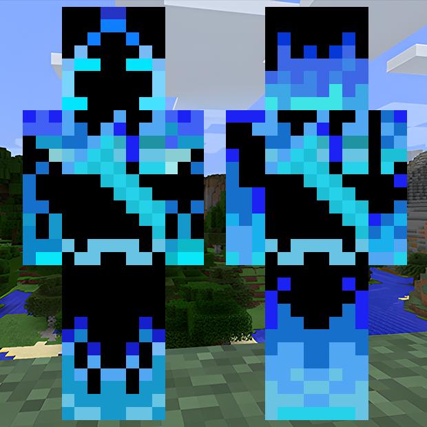 MinecraftSkinHub Skin NameBlue And Black Demon