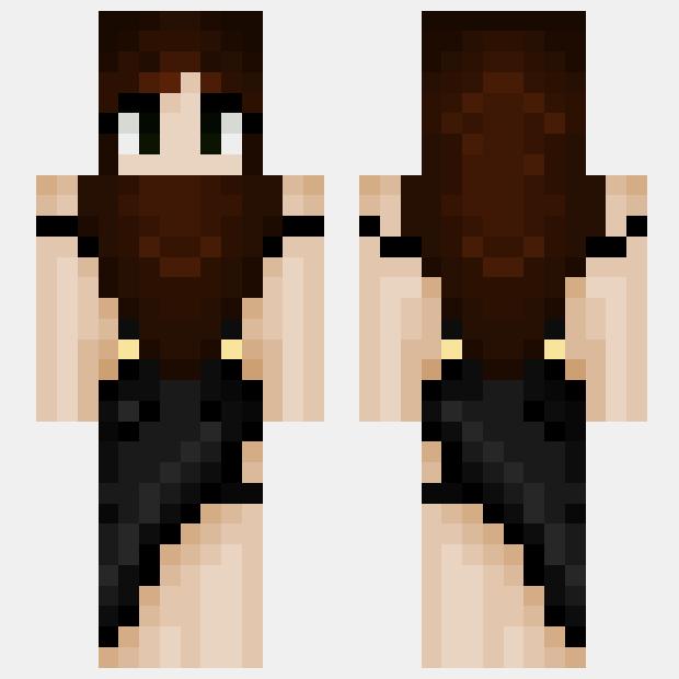 MinecraftSkinHub Skin Nameblack dress girly but with lashes