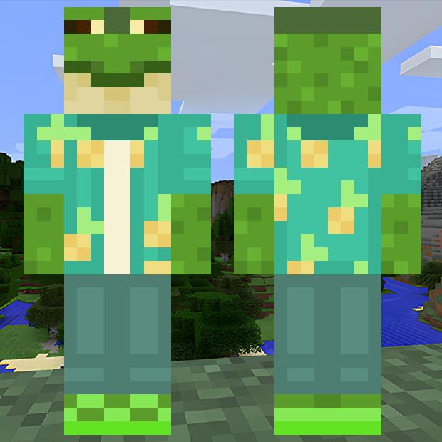 MinecraftSkinHub Skin NameFrogDog skin Hawaiian shirt